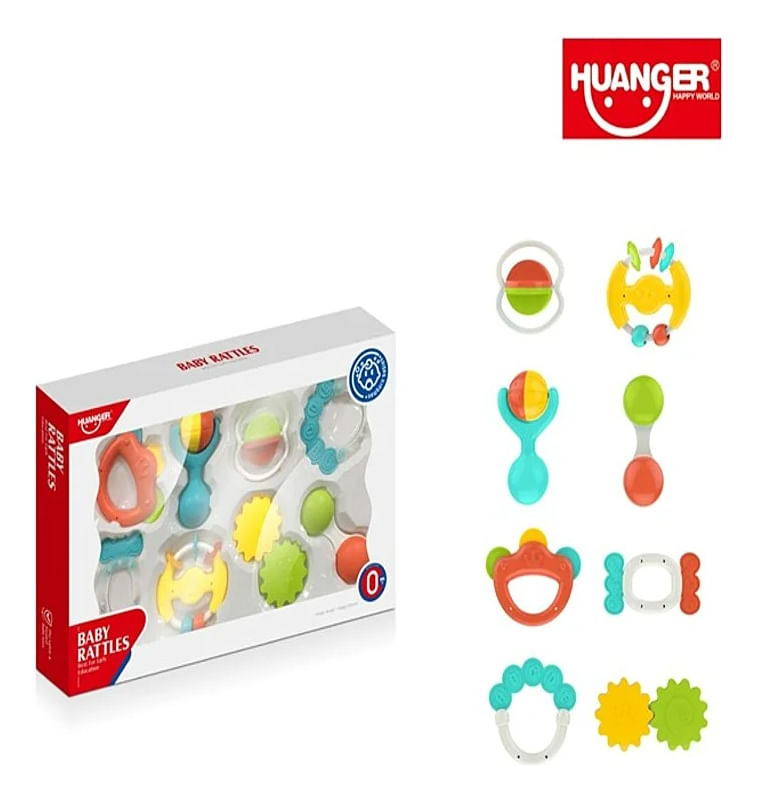 Set De Regalo Sonajeros Y Mordillos 8 Piezas 1862385 Huanger