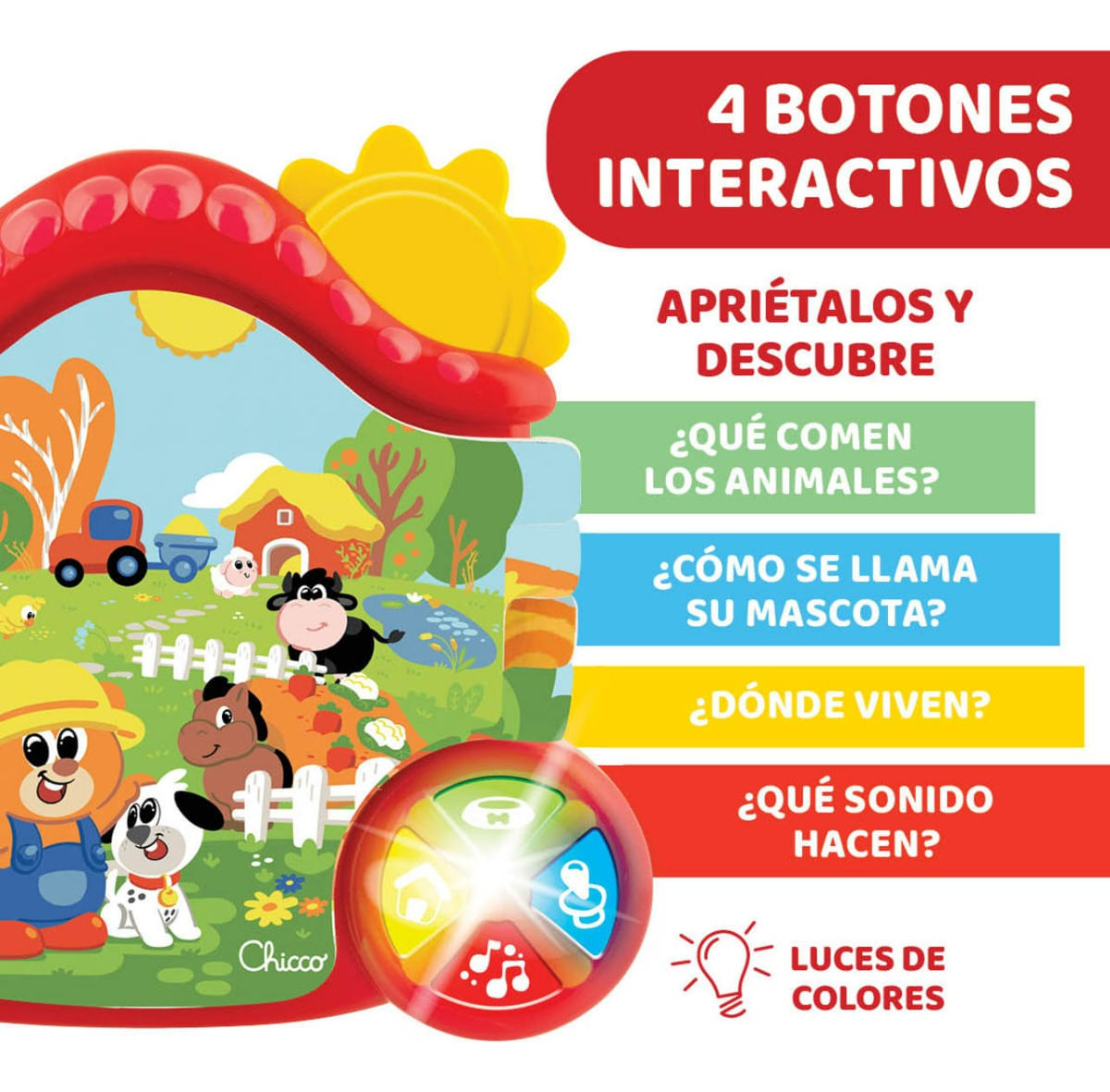Chicco Libro De La Granja Interactivo Y Bilingüe 10514000040