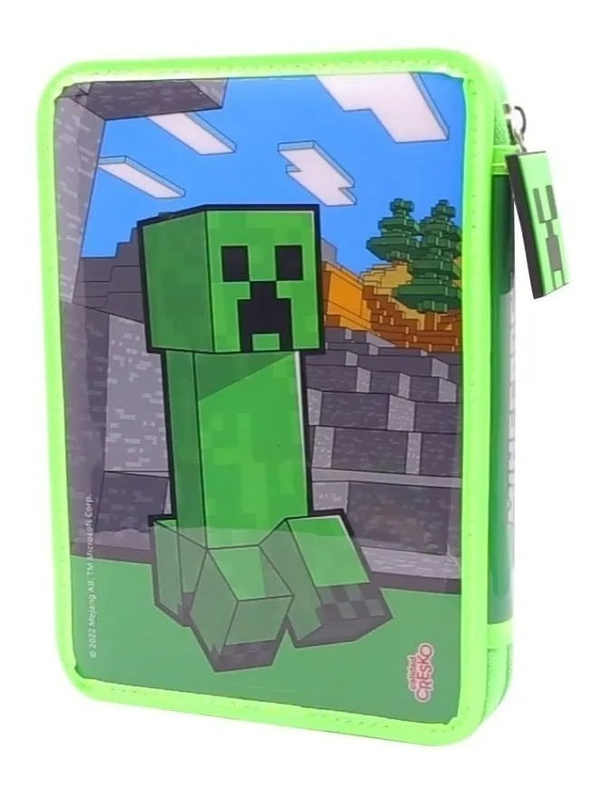 Cartuchera Pvc Minecraft 1 Piso Mi505 Cresko