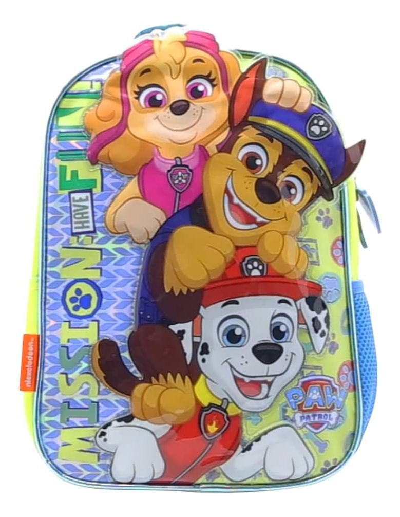 Mochila Paw Patrol Espalda 12 Pulgadas Pw107