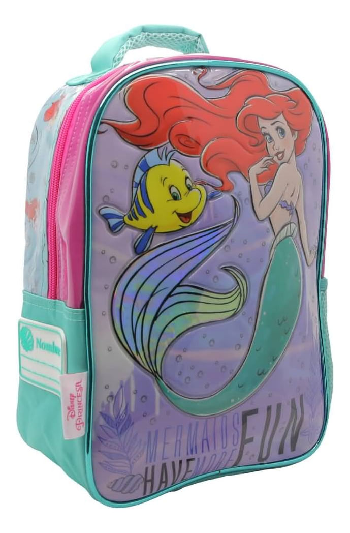 Mochila Infantil La Sirenita Espalda 12 Pulgadas Ep051