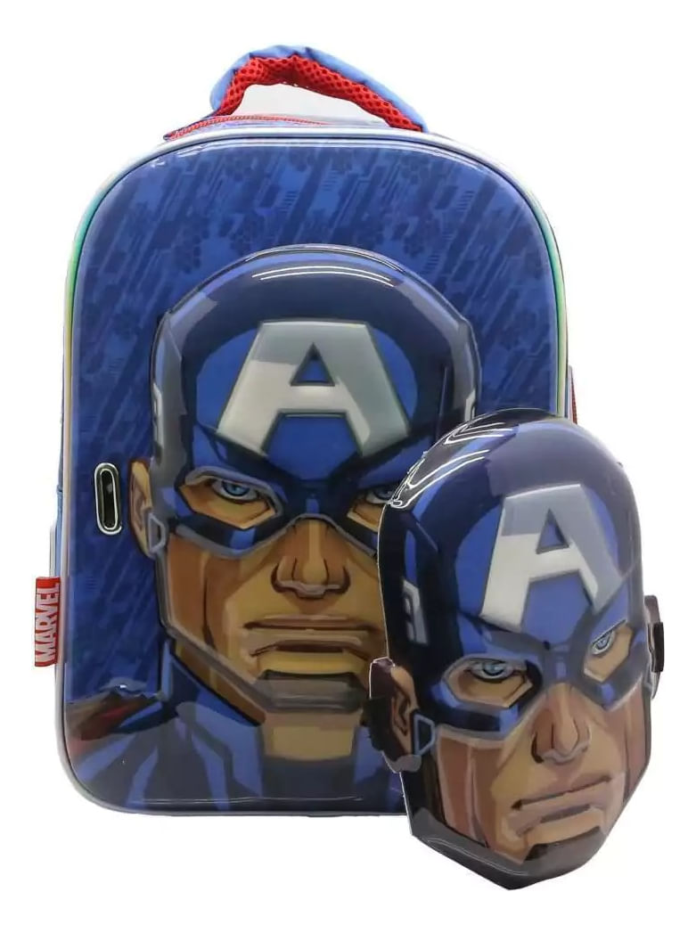 Cresko Mochila Capitan America Espalda Con Mascara Sp007