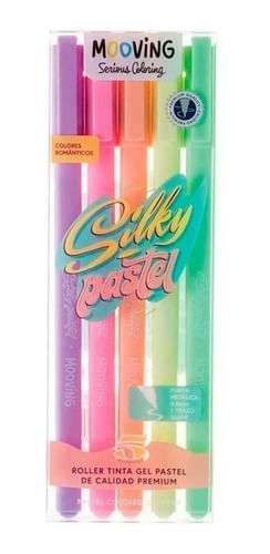 Roller Tinta Gel Pastel Coloring X5 3071105 Mooving