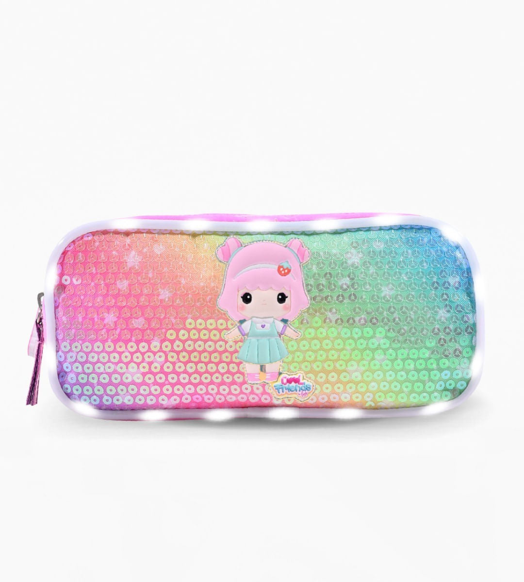 Footy Cartuchera Doble Cierre Luz Led Cool Friends F18022.01