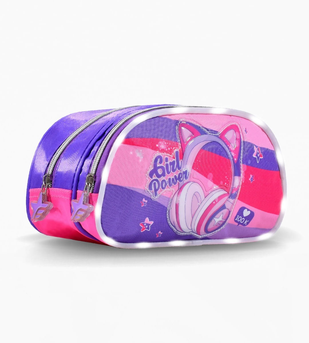Footy Cartuchera Con Luces Led Auriculares F19082