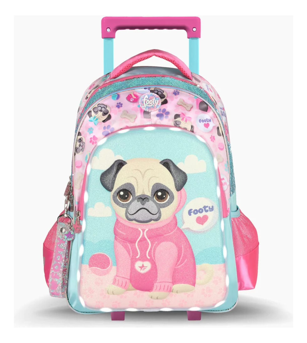 Footy Mochila Carro 18 Pulgadas Puppy Con Luz Led F2191