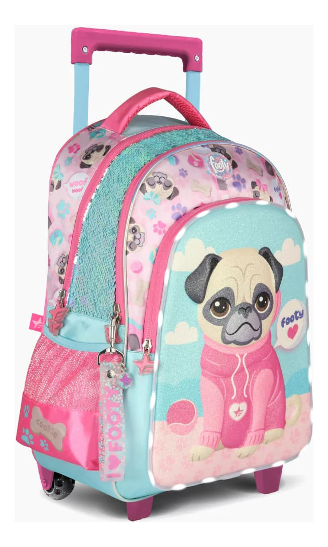 Footy Mochila Carro 18 Pulgadas Puppy Con Luz Led F2191