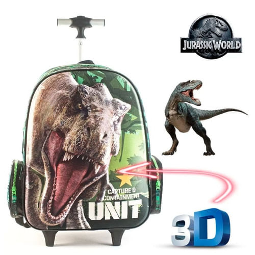 Jurassic World Mochila con carro 3d 16 PLG 84027