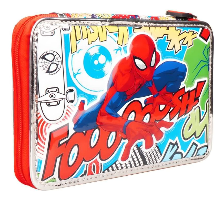 Cartuchera Pvc Spiderman 1 Piso Con utiles Ha598