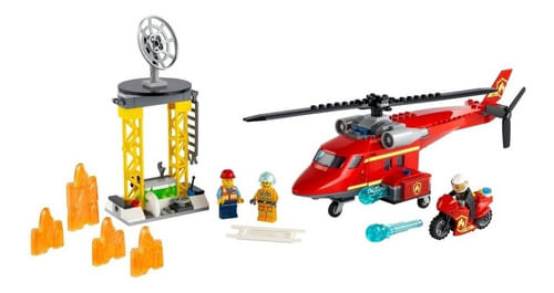 Lego City Helicóptero De Rescate De Bomberos 60281