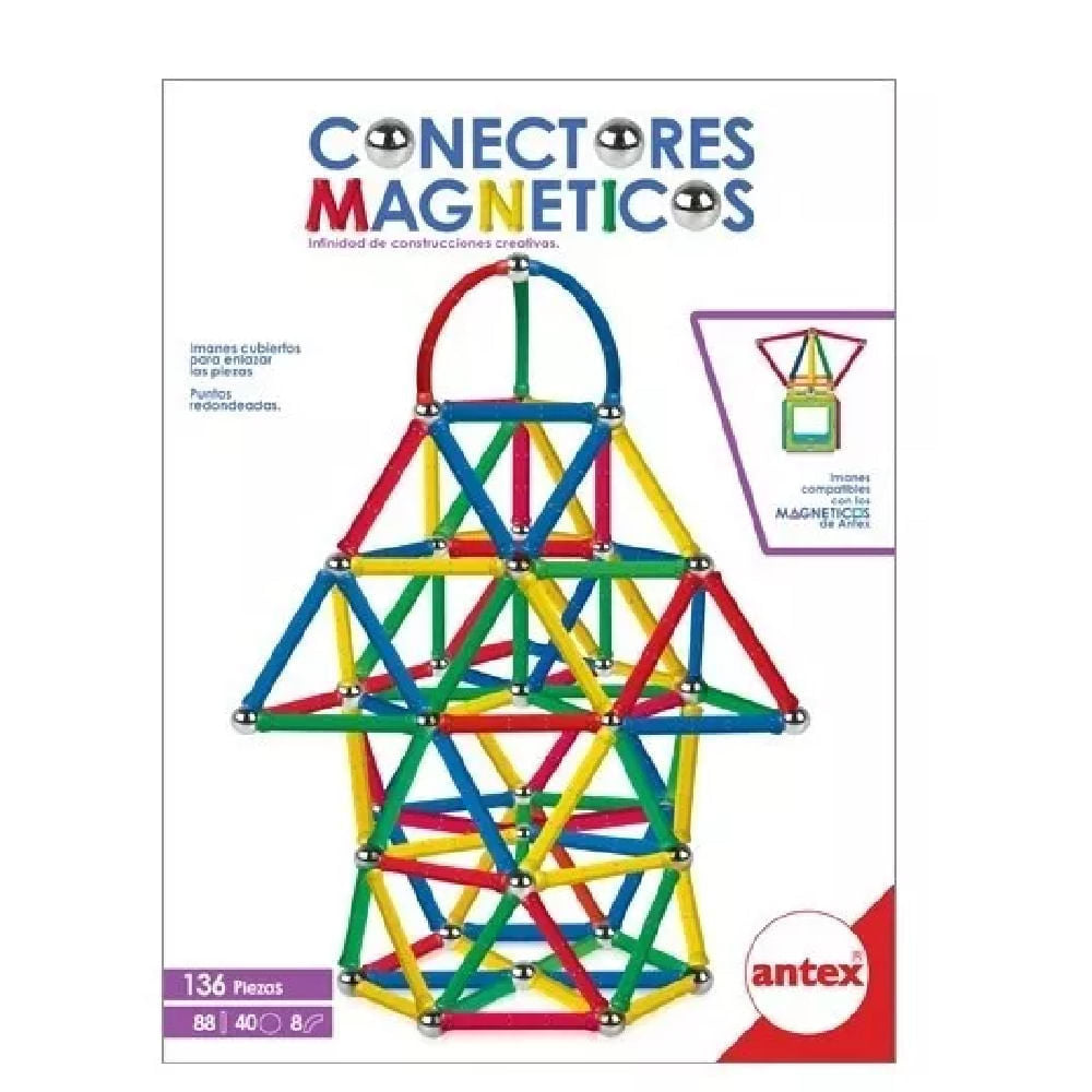 Juegos Magneticos Conectores x 136 Piezas 1266