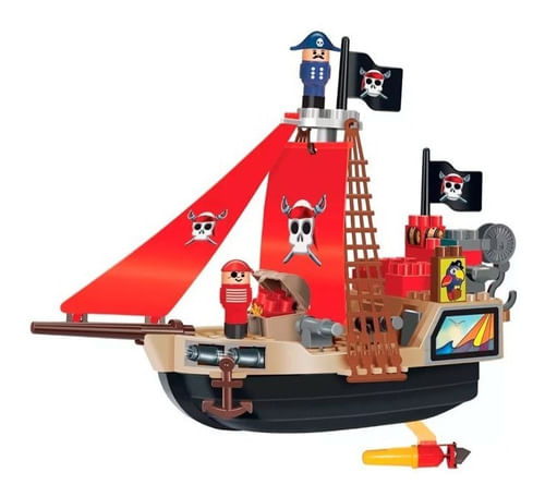 Abrick Barco Pirata Con Motor A Pila 9043