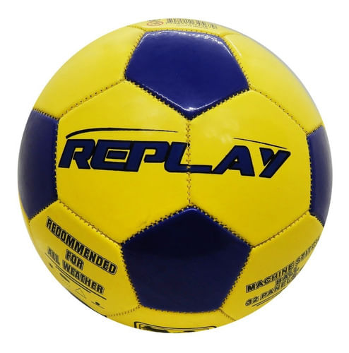 Pelota Futbol N° 5 Replay 7085 Shine Amarillo con azul
