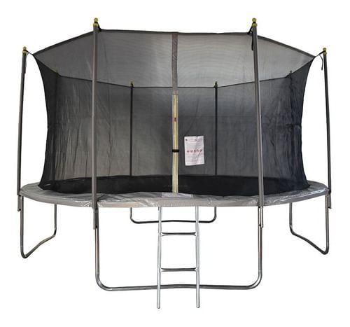 Cama Elástica Gris Con Escalera 426 Cm Tr14