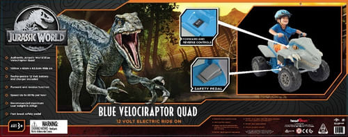 Cuatriciclo A Bateria Blue Velociraptor Jurassic World 12v 20151
