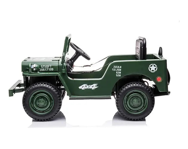 Auto A Bateria Jeep Militar Verde Cn-shj11103