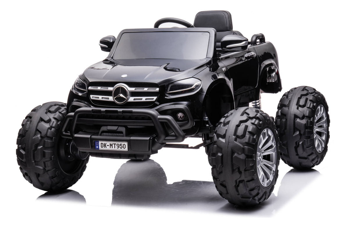 Auto A Bateria Camion Monstruo Mercedes Benz Negro Cl-shd1950