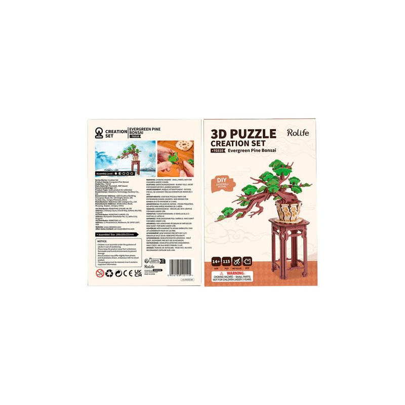 Robotime Puzzle Rolife Evergreen Pine Bonsai TG510