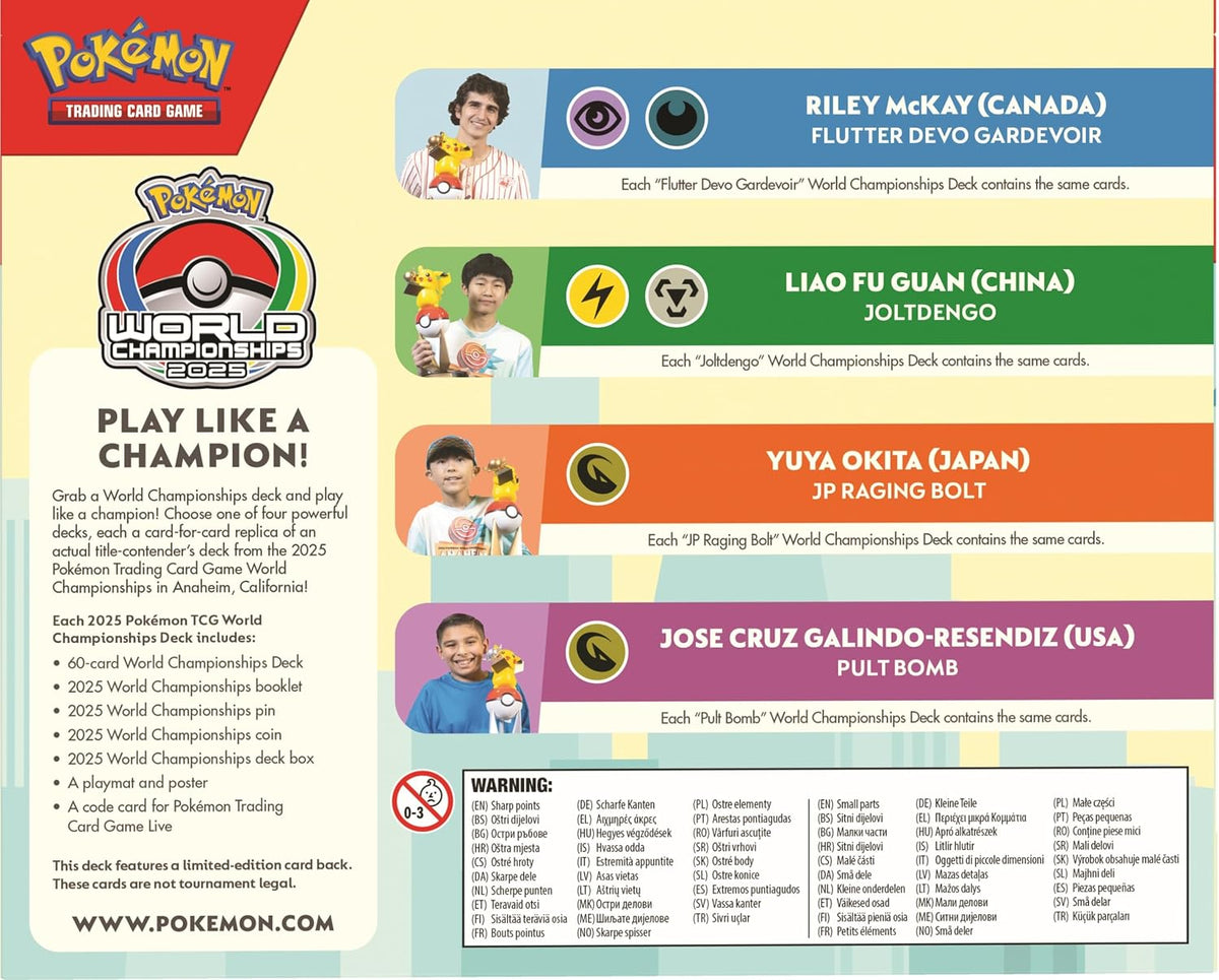 Pokemon Tcg World Champ Deck 2025 Cartas Ingles 10-10362-10 1
