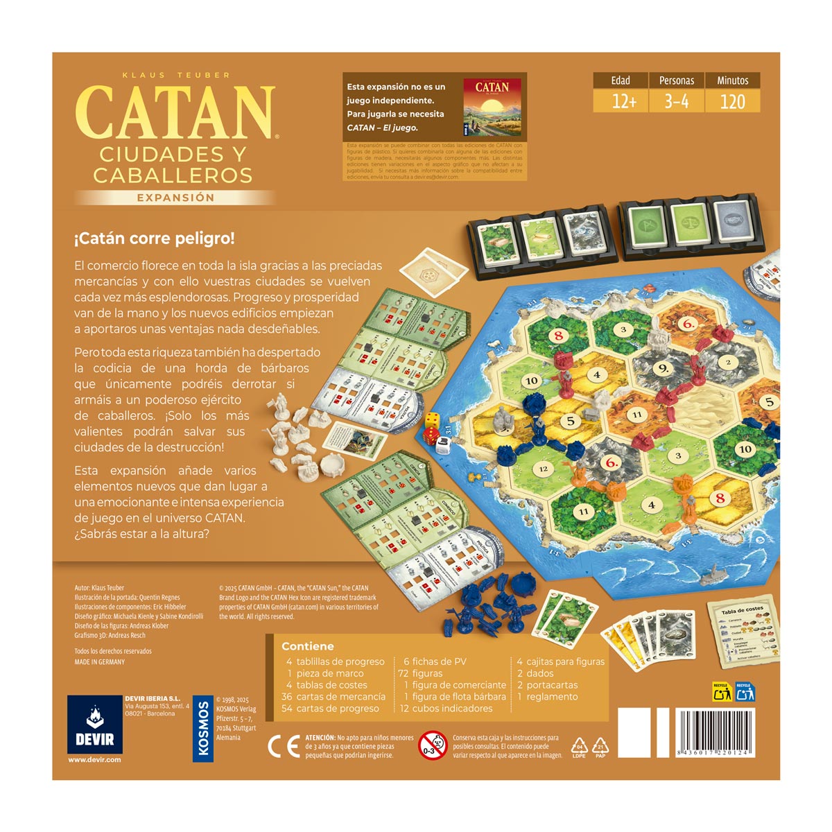 Juego De Mesa Catan Ciudades Y Caballeros Exp Devir 4040