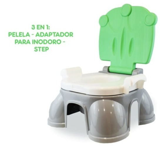 Pelela 3 En 1 Eco Gris Y Verde Okbb0285