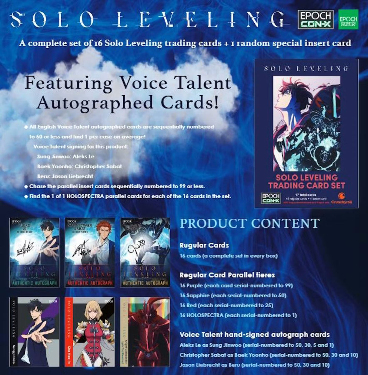 Cartas Con-x Solo Leveling Trading Card Set Box 58241