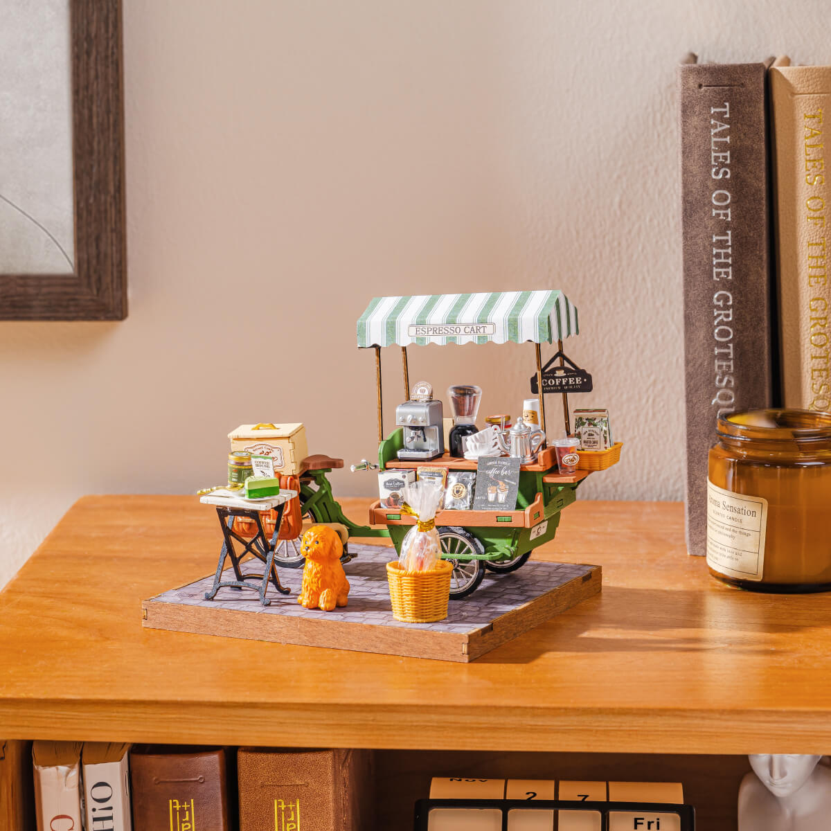 Rolife Aromatic Coffee Cart DG182 - vista angulada