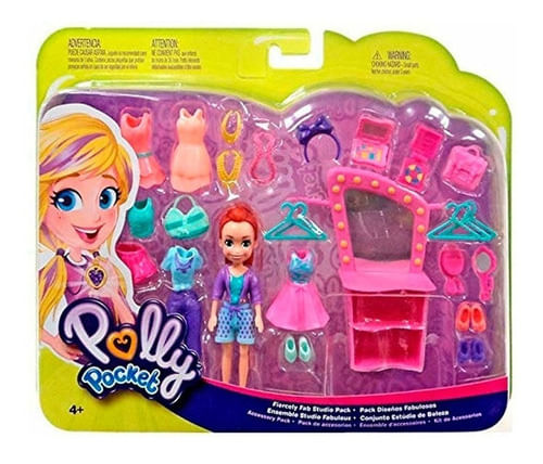 Polly Pocket Set Con Accesorios Colorada Gbf85