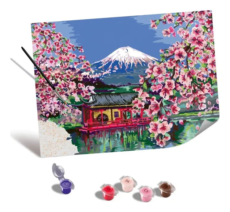 Ravensburger CreArt Serie B Canvas Pinta Por Numeros Jap.Cherry Blossom 23914