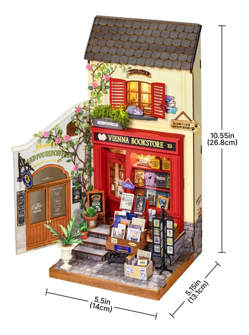 Robotime Puzzle 3d Vienna Bookstore Rolife Dg183