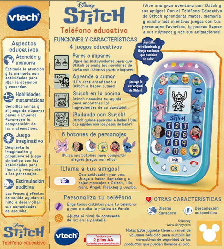 Vtech Stitch Telefono Educativo 80-586022