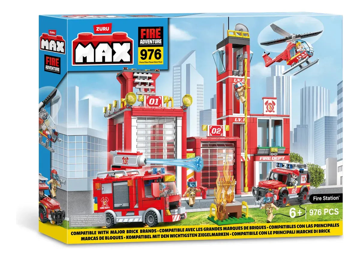 Zuru Max City Box Playset Fire Station 976pzs 83165 7646