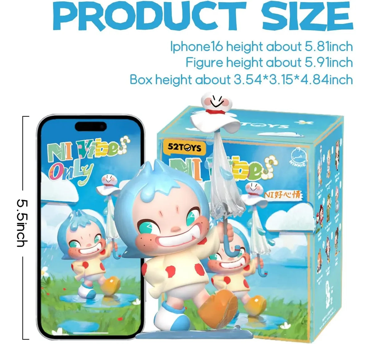 52toys Ninnic Ni Vibes Only Series Figura Blind Box S78859
