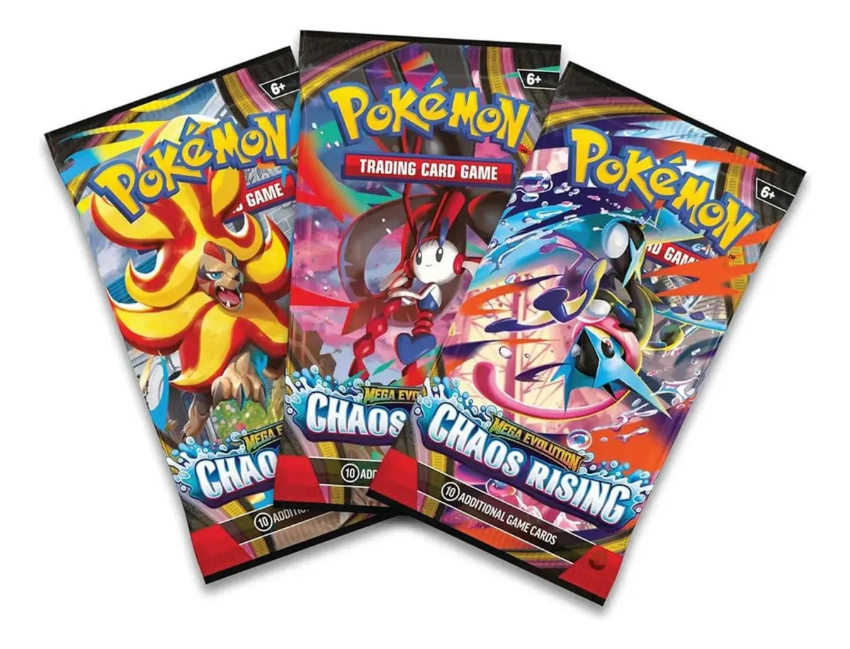 Pokemon Tcg Mega Evolution Chaos Rising 3-Pack Blister Ingles 10-10401-120