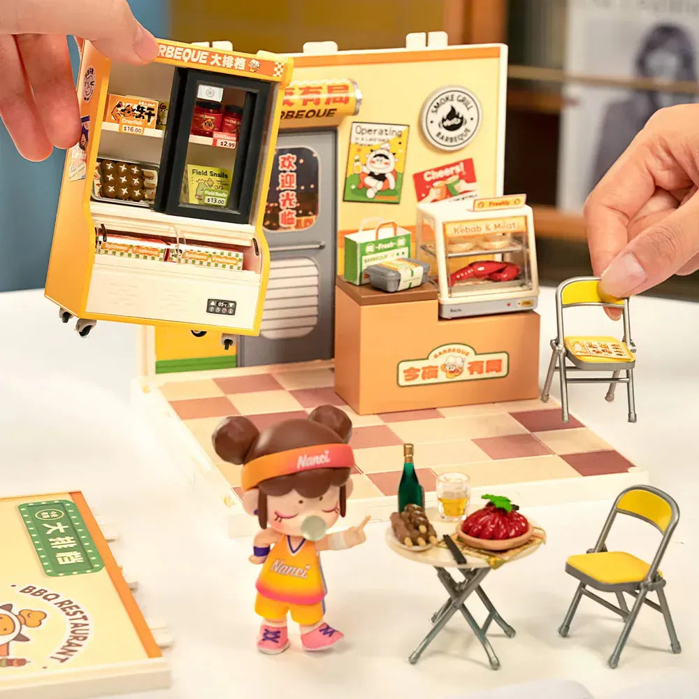 Robotime Rolife Puzzle 3d Night Out Food Stall Dw022