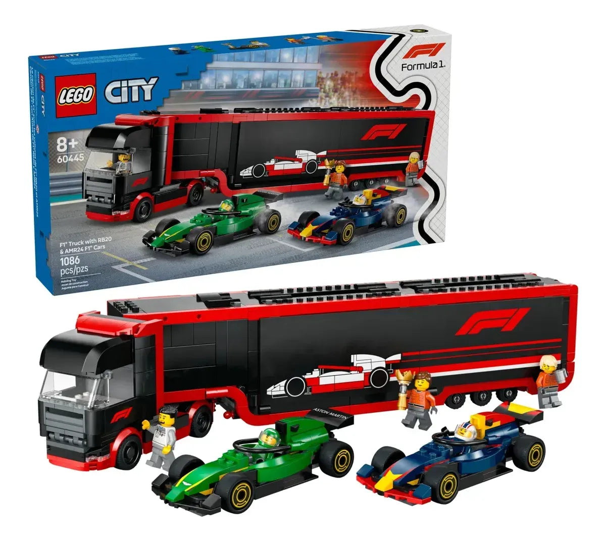 LEGO City Camion y Coches de F1® RB20 y AMR24 60445