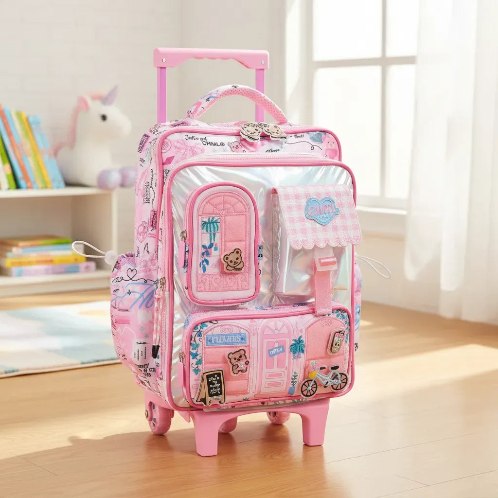 Chimola Mochila Carro 17p My House Collection Pink TR188