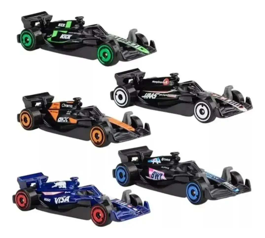 Hot Wheels Pack X5 Coches De Fórmula 1 1:64 Jgf58 Mattel