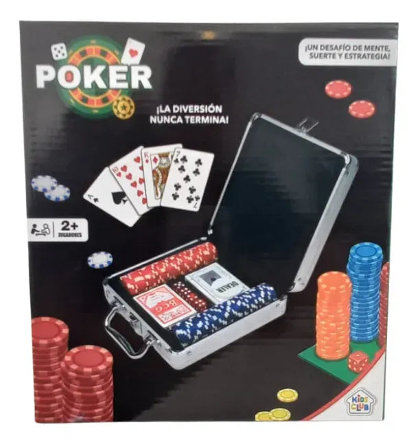 Maletin Set De Poker Kids Club 100 Fichas 57478