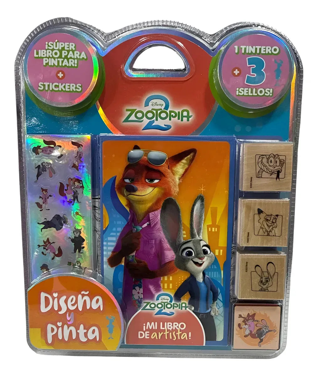 Blister Diseña Y Pinta Zootopia 2 FDA25 N6 6547