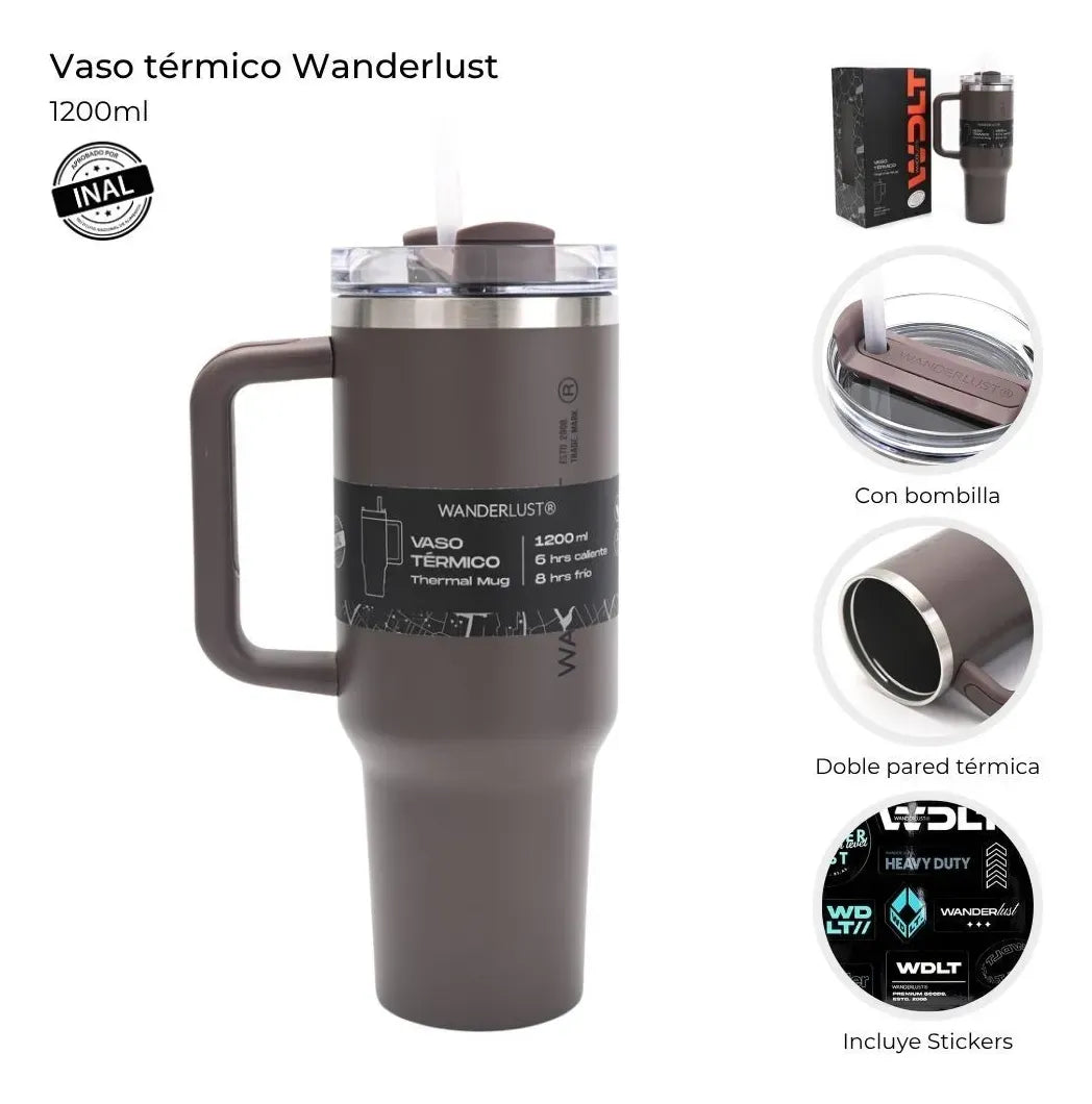 Wanderlust Vaso Termico Con Bombilla 1200ml Espresso 40126