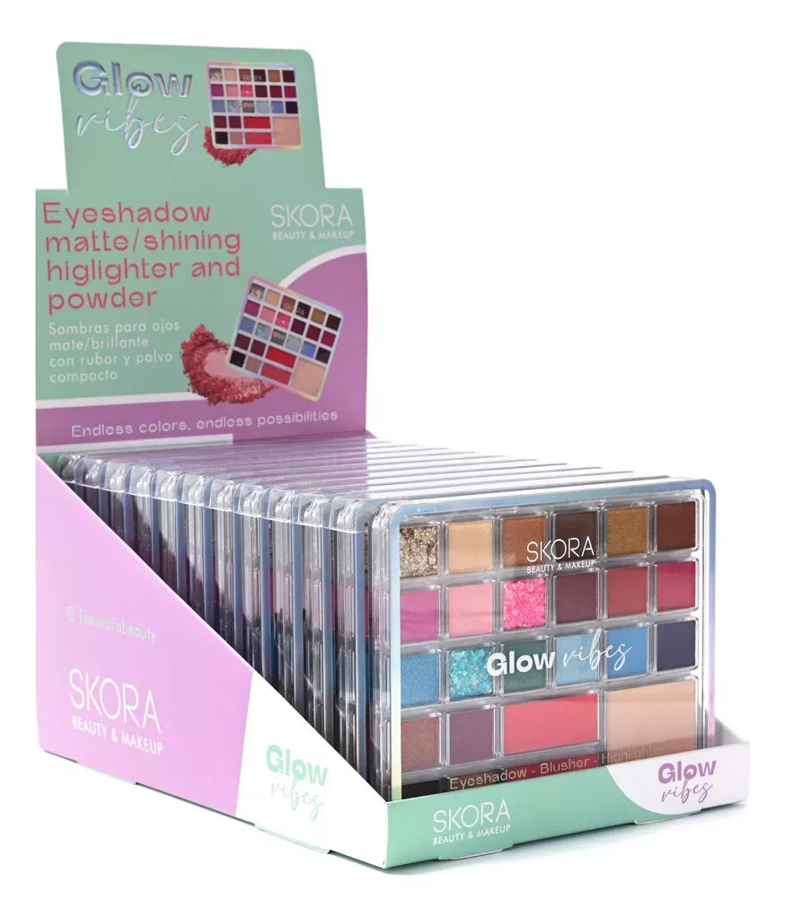 Sombras para Ojos Rubor e Iluminador Skora Glow Vibes 39612