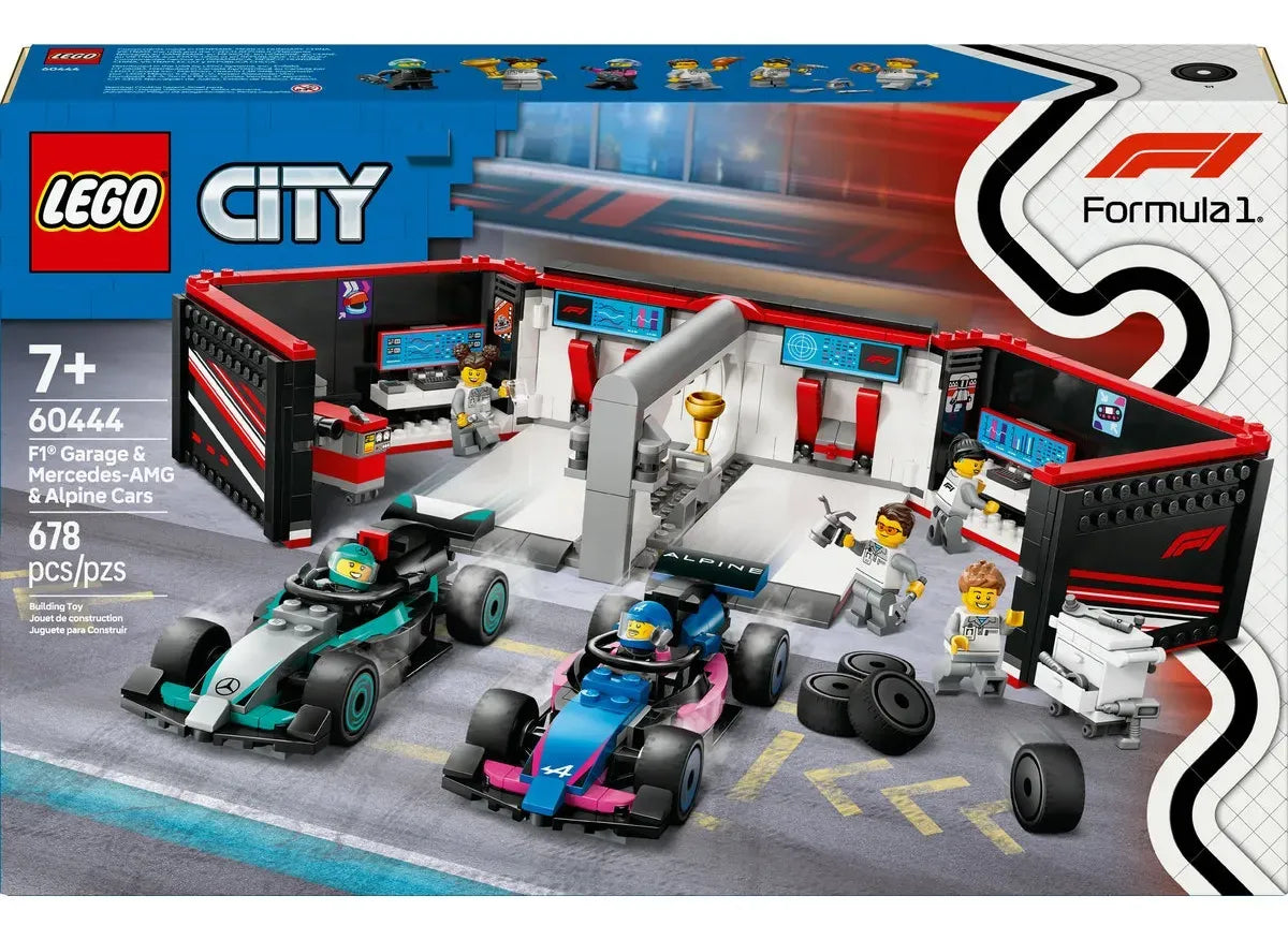 LEGO City Garaje de F1 con Coches Mercedes-AMG y Alpine 60444
