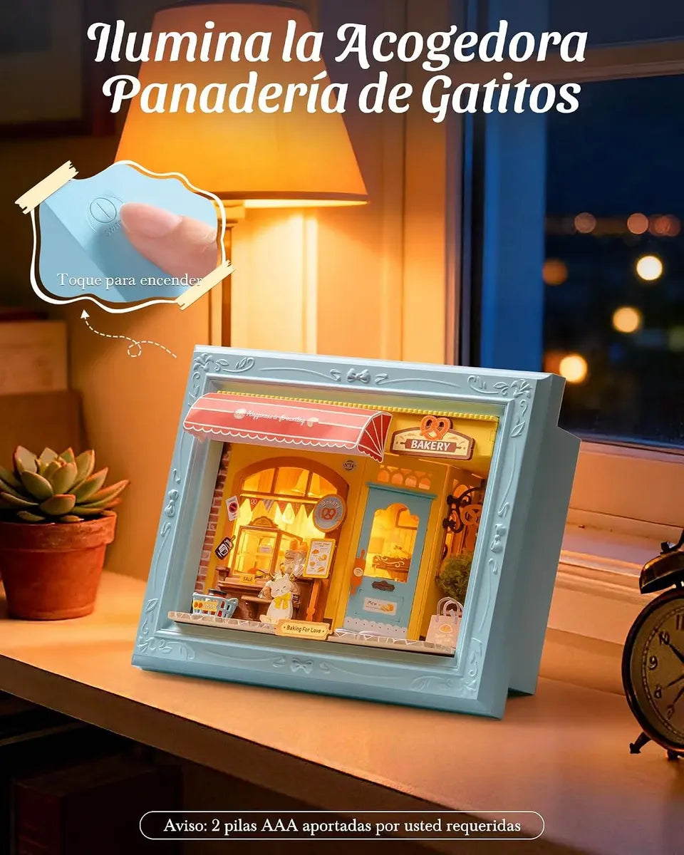 Robotime Puzzle 3d Panadería Fluffy Cat Rolife Dp001