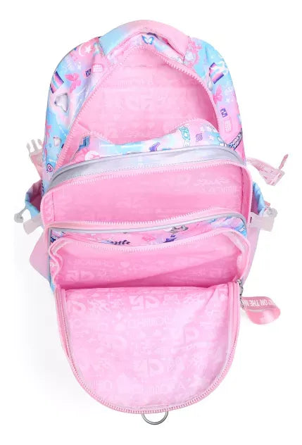 Chimola Mochila de espalda de 18" Diagonales Pop Pink TR117