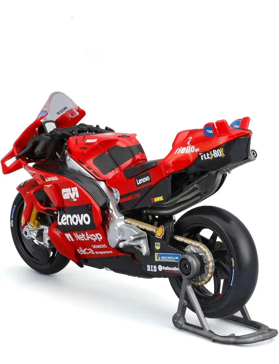 Bburago Maisto 1:18 Ducati Lenovo GP Racing 2024 #1 BAGNAIA - #23 BASTIANINI 34398