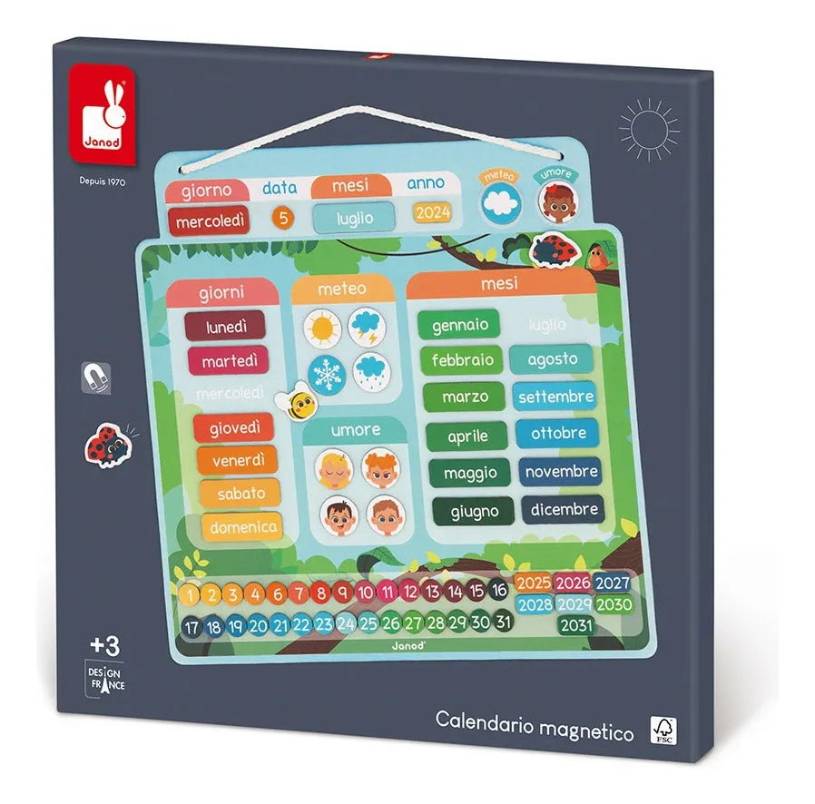 Janod Juego Didáctico Calendario Magnético J05460