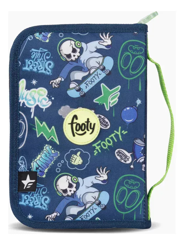 Footy Cartuchera rigida con un cierre Skull F53074.01.UNICO