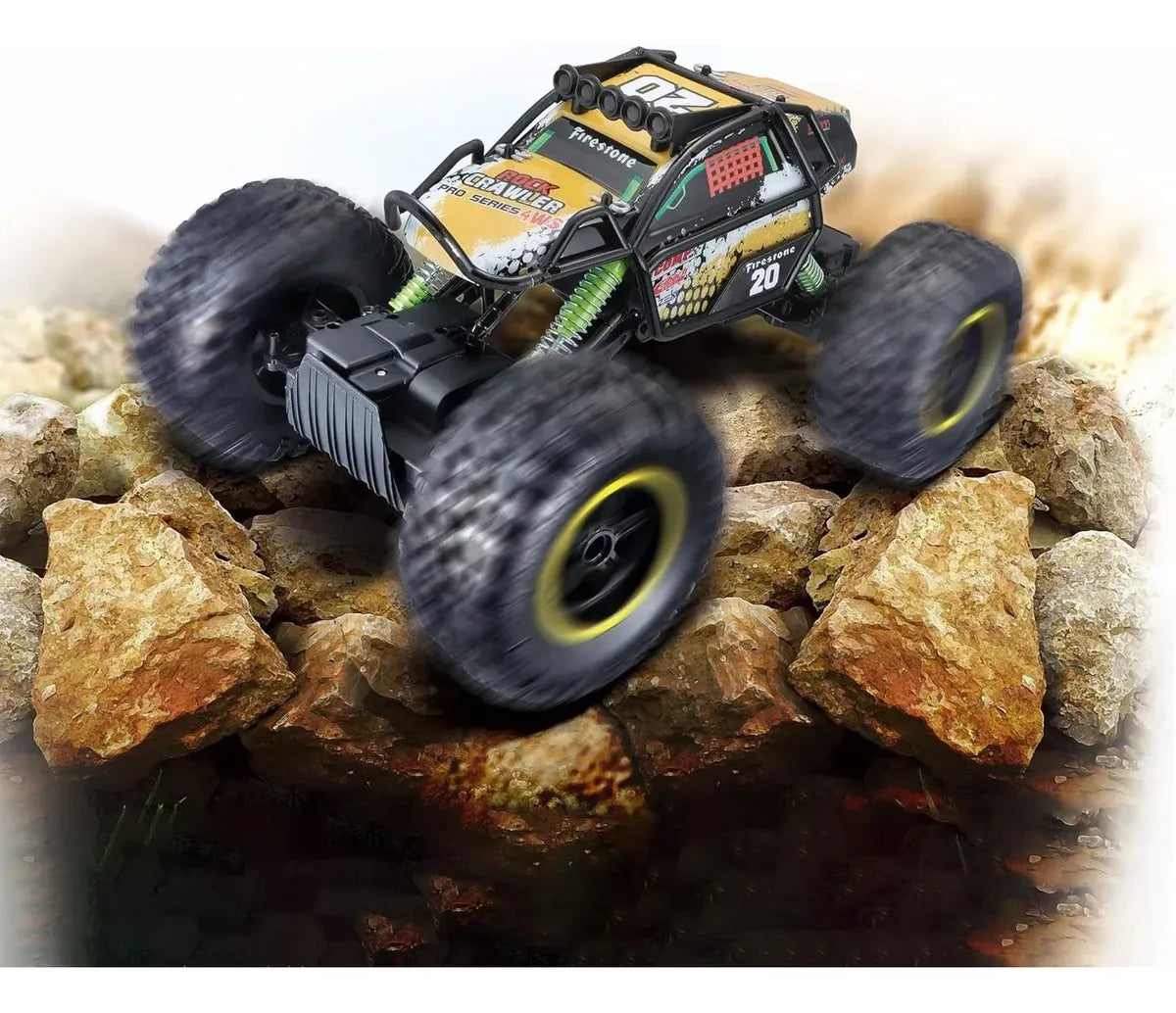 Maisto Rock Crawler Pro Series 4WS a Radio Control Negro/Amarillo 81334