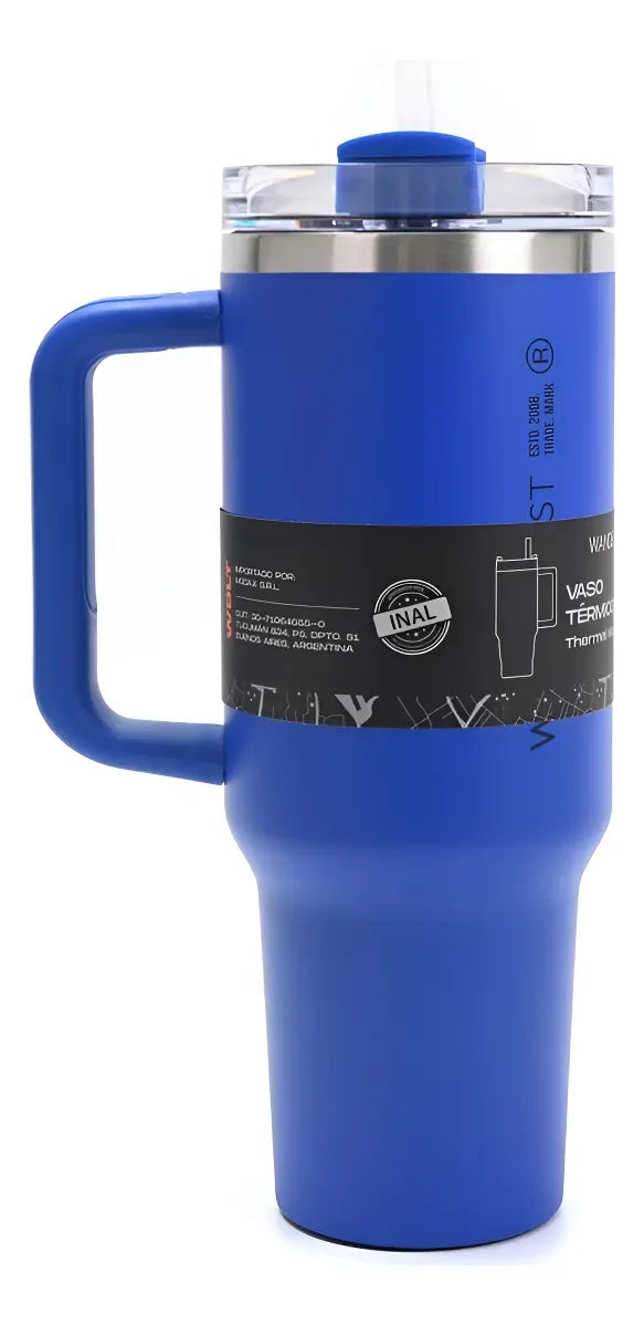 Wanderlust Vaso Termico Con Bombilla 1200ml Azul 40127